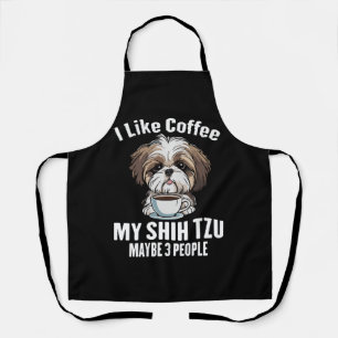 Ich mag Kaffee mein schicker Tzu und vielleicht 3 Schürze