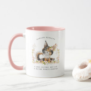 Ich mag Kaffee, meine Katze & 3 Personen   Monogra Tasse