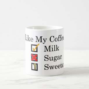 Ich mag... Kaffee mit Milch & 1 Süßstoff Kaffee M Kaffeetasse