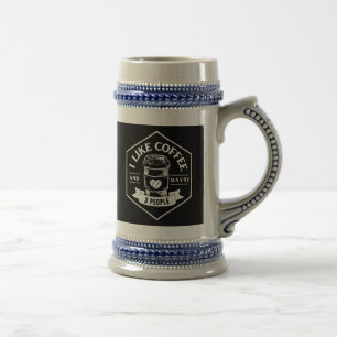 ICH MAG KAFFEE UND VIELLEICHT 3 PERSONEN BIERGLAS