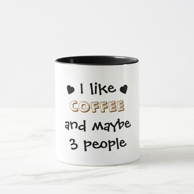 Ich mag Kaffee und vielleicht 3 Personen Tasse (Zentrum)