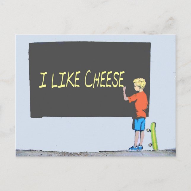 Ich mag Käse Postkarte (Vorderseite)