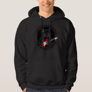 Ich mag Katzen und Gitarre und vielleicht 3 Leute, Hoodie