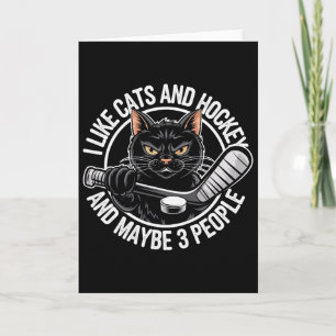 Ich mag Katzen und Hockey und vielleicht 3 Leute C Karte