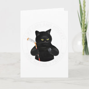 Ich mag Katzen und Hockey und vielleicht 3 Leute L Karte