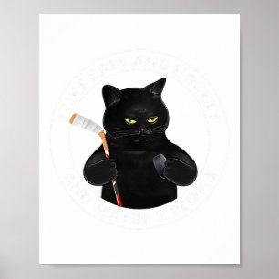 Ich mag Katzen und Hockey und vielleicht 3 Leute l Poster