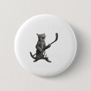 Ich mag Katzen und Hockey, vielleicht 3 Leute lust Button