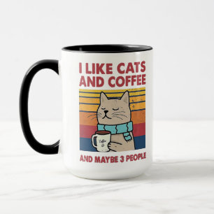 Ich mag Katzen und Kaffee Tasse
