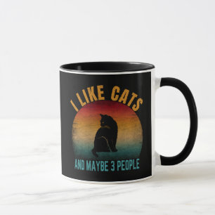 ich mag Katzen und vielleicht 3 Leute Tasse