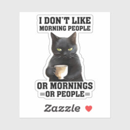 Ich mag kein Aufkleber für Morgenmenschen