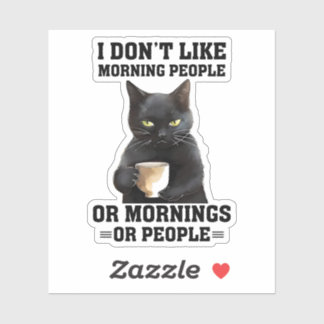 Ich mag kein Aufkleber für Morgenmenschen