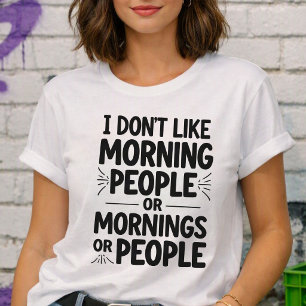 Ich mag keine Morgenmenschen Anti-Sozial Introvert Tri-Blend Shirt