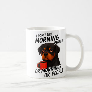 Ich mag keine Morgenmenschen Sarkastischer Rottwei Kaffeetasse
