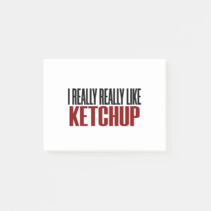 Ich mag Ketchup Funny Yum Food Post-it Klebezettel