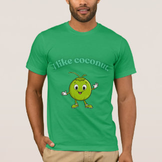 Ich mag Kokosnuss - Süße Cartoon-Kokosnuss Lustige T-Shirt