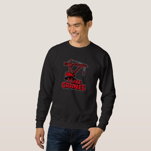 Ich mag Krane Sweatshirt (Vorne ganz)