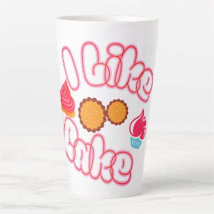 Ich mag Kuchen Milchtasse