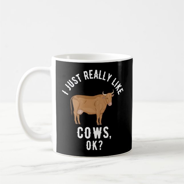 Ich mag Kühe einfach so. Kaffeetasse (Links)