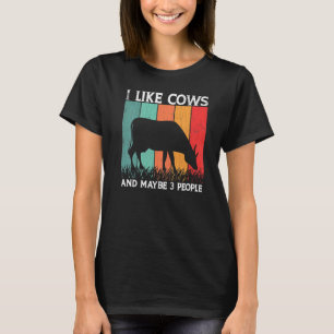 Ich mag Kühe Niedliche Kühe Tiergrafik T-Shirt