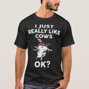 Ich mag Kühe sehr gerne, wie die sonnige Kuh V11 T-Shirt