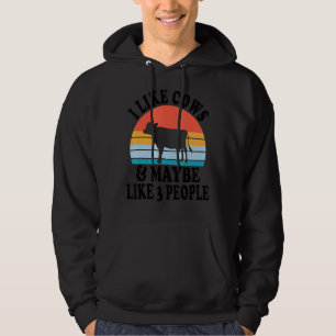 Ich mag Kühe und vielleicht 3 Leute Bauer Tracto Hoodie
