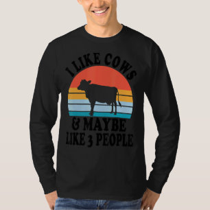 Ich mag Kühe und vielleicht 3 Leute Bauer Tracto T-Shirt