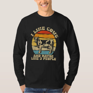 Ich mag Kühe und vielleicht 3 Leute Kuhfarme T-Shirt