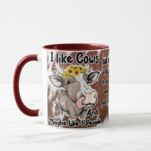 ich mag Kühe und vielleicht 3 Leute Tasse