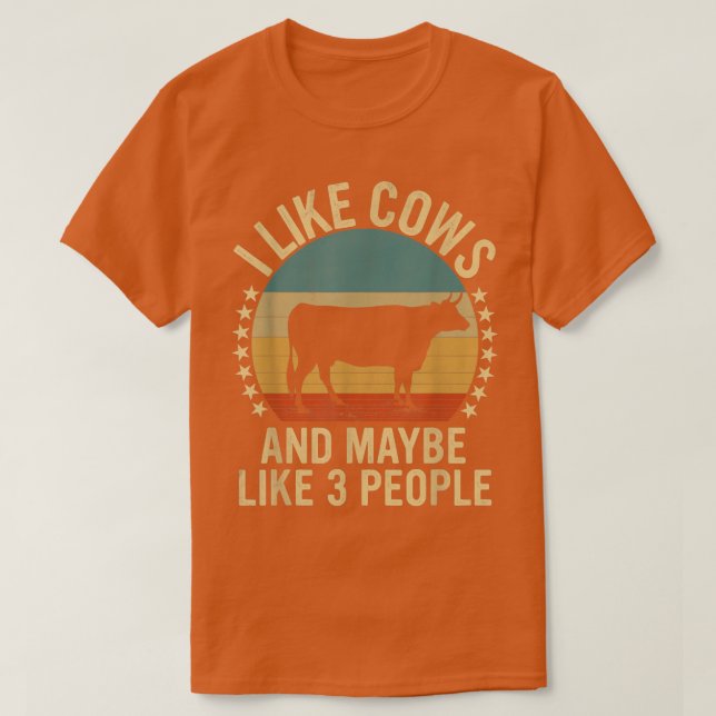 Ich mag Kühe und vielleicht mögen 3 Leute Bauer in T-Shirt (Design vorne)
