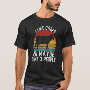 Ich mag Kühe und vielleicht mögen 3 Leute Shirts K