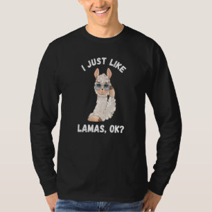 Ich mag Lamas Niedlichen Alpaka-Bauernhof Lama T-Shirt