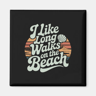 Ich mag lange Spaziergänge am Strand Sommer-Touris Magnet
