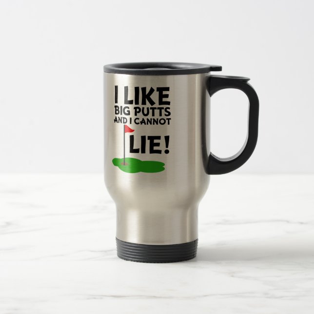 Ich mag lustige Golf-Tasse der großen Schläge Reisebecher (Rechts)