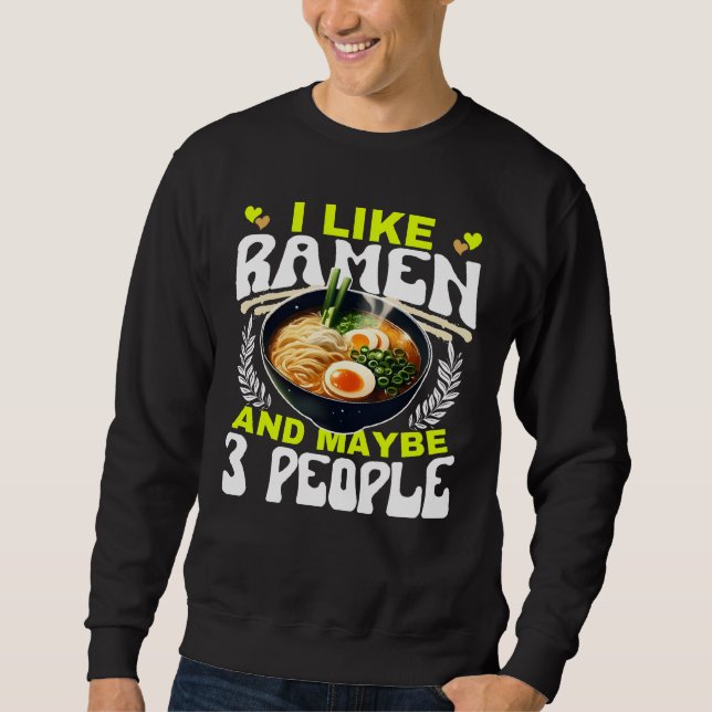 Ich mag Männer und vielleicht 3 Personen Sweatshirt (Vorderseite)