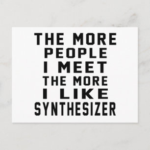 Ich mag mehr Synthesizer Postkarte
