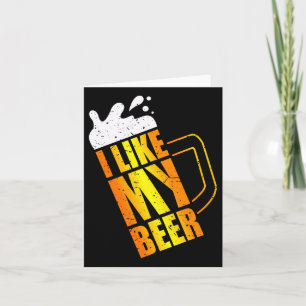 Ich mag mein Bier. Bier Tasse Funny Easy Costume L Karte