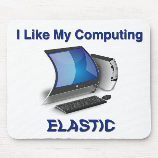Ich mag mein Computer elastisch Mousepad (Vorne)
