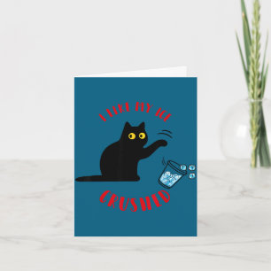 Ich mag mein Eis zerstoßen lustige Katze wirft Eis Karte
