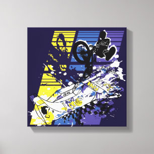 "Ich mag mein Leben" BMX-Leinwand Leinwanddruck