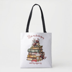 Ich mag meine Bücher scharf und meinen Kaffee eisg Tasche
