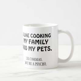 Ich mag meine Familie und meine Haustiere kochen Kaffeetasse