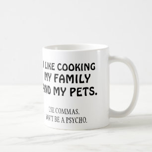 Ich mag meine Familie und meine Haustiere kochen Kaffeetasse