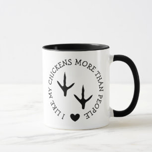 Ich mag meine Hühner mehr als Menschen Lustiger Hu Tasse