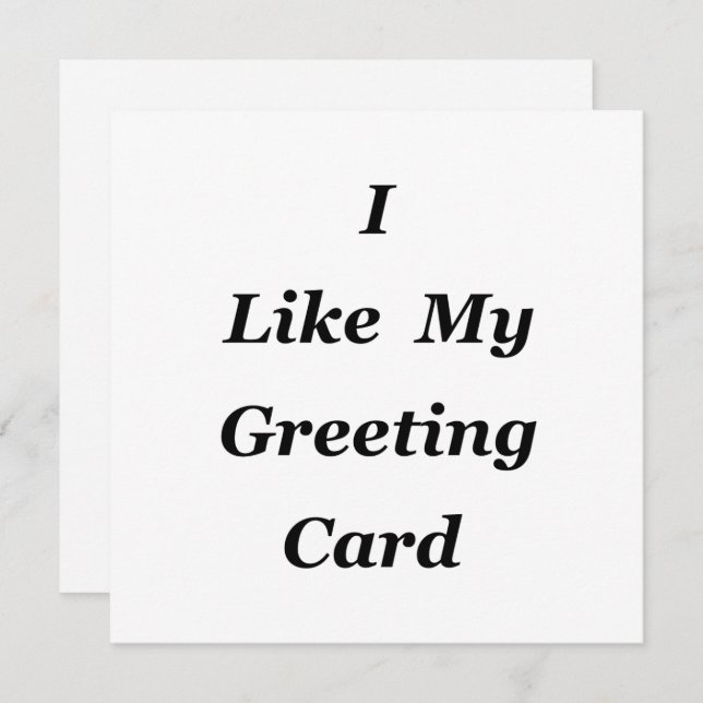 Ich mag meine karte (Vorne/Hinten)