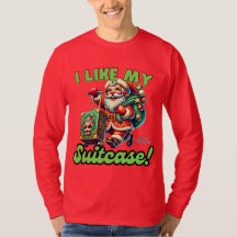 Ich mag meine Koffer frohe Weihnachten! Funny Sant