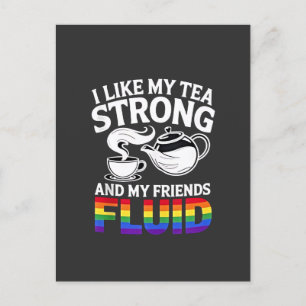 Ich mag meine Tee stark und meine Freunde fließend Feiertagspostkarte