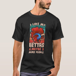 Ich mag meinen Betta-Fisch, Siam, der Fisch kämpft T-Shirt
