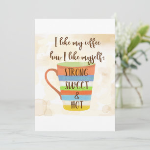 Ich mag meinen Kaffee Einladung