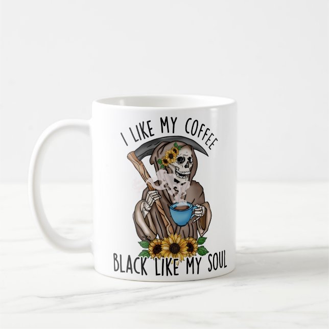 Ich mag meinen Kaffee schwarz wie mein Soul Kaffeetasse (Links)