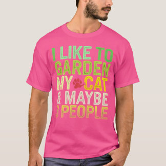Ich mag meinen Kater gärtnern Vielleicht 3 Leute L T-Shirt